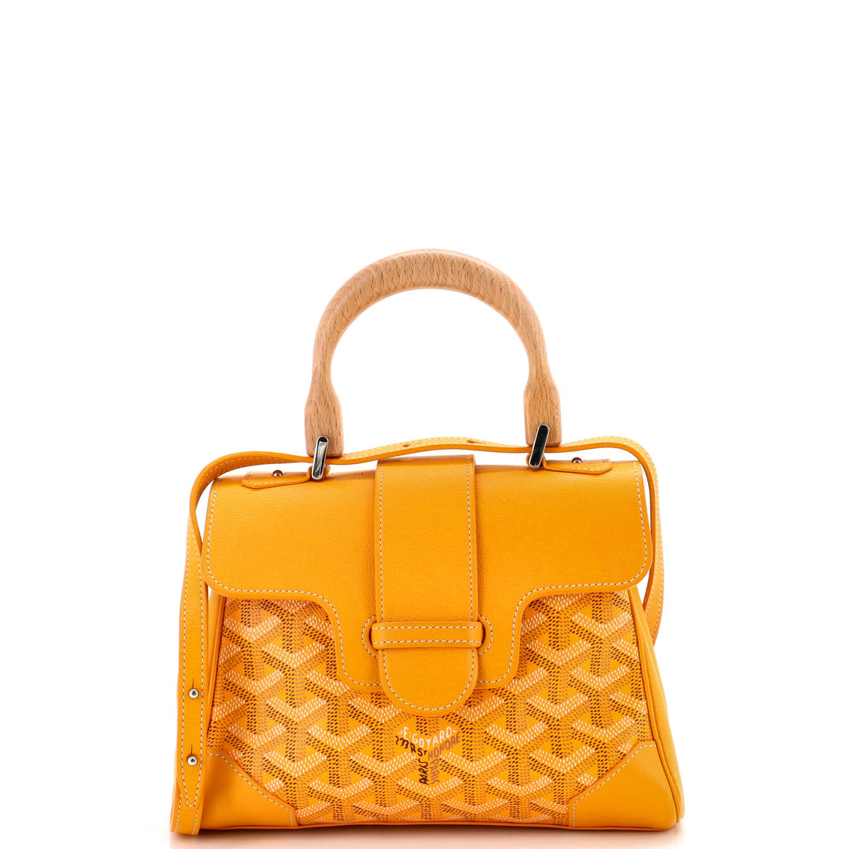 Goyard GOYARD Saigon Top Handle Bag Coated Canvas with Leather Mini