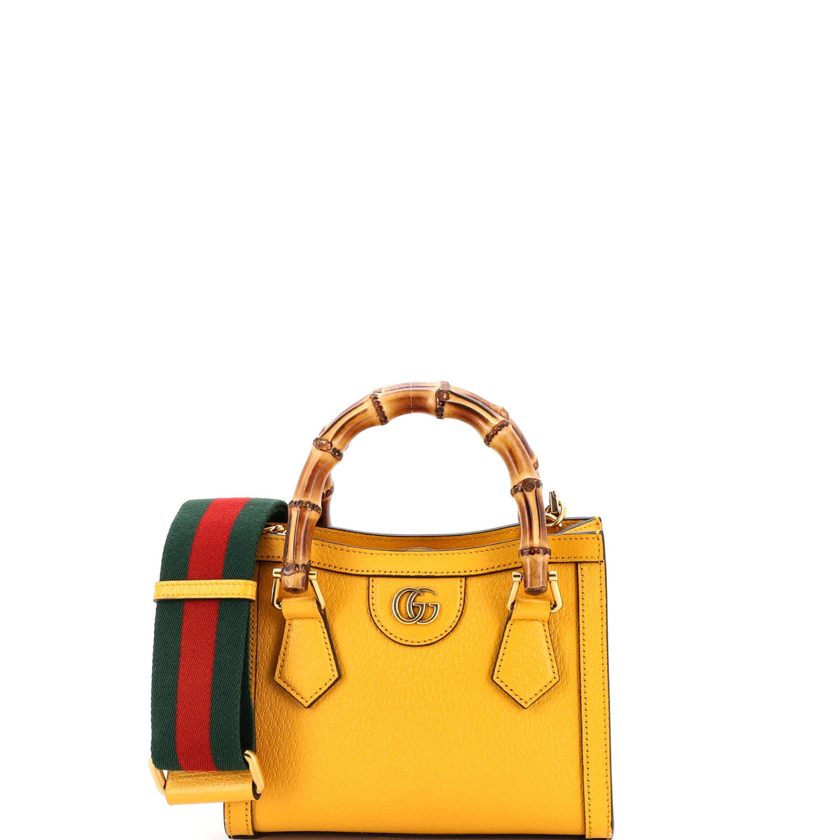 Gucci GUCCI Diana NM Bamboo Handle Tote Leather Mini