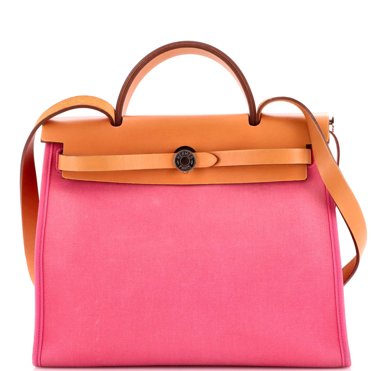Herm?s Herbag Zip Leather and Toile 31