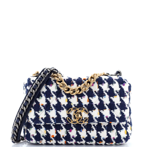 CHANEL 19 Flap Bag Quilted Tweed Medium