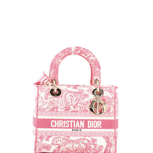 Toile de Jouy Lady D-Lite Bag Embroidered Canvas