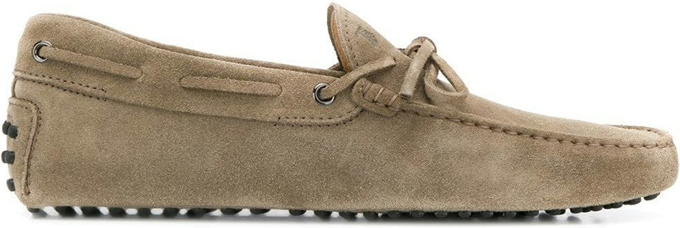 Tod's Men's Gommini Nubuck Driving Shoes in Marrone Chiaro | Size 6 | XXM0GW05470RE0C405