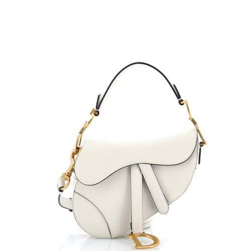 Saddle Handbag with Strap Leather Mini