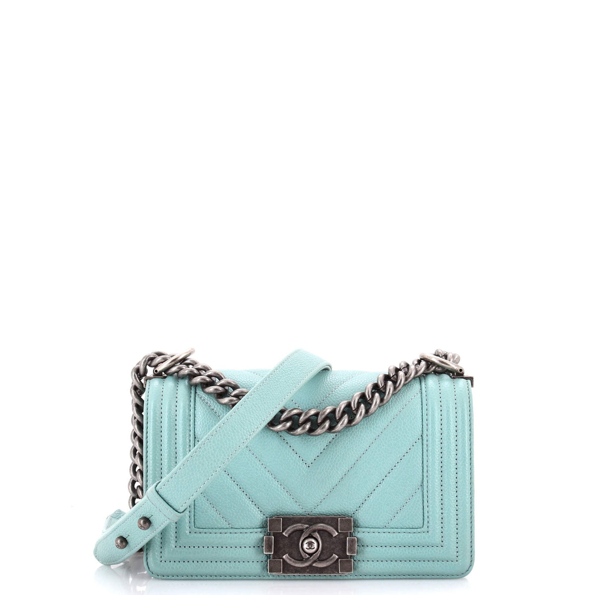 Chanel CHANEL Boy Flap Bag Chevron Caviar Small