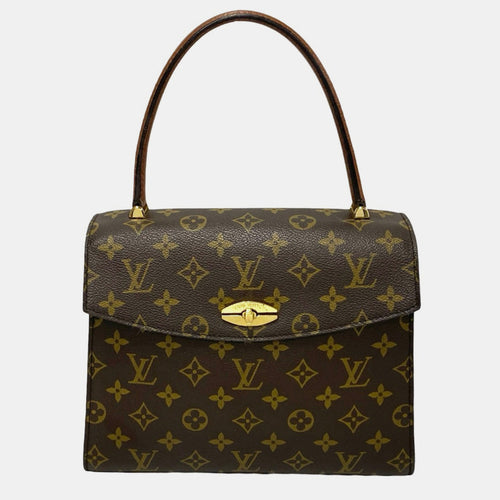 Brown Canvas Monogram Malesherbes Top Handle Bag