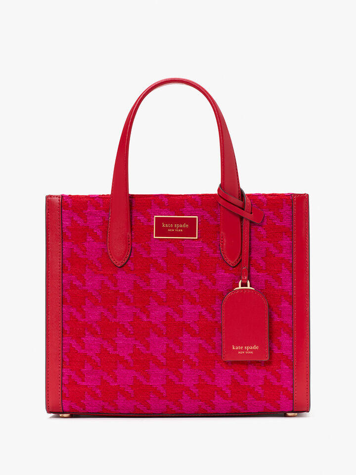 Kate Spade Au Manhattan Houndstooth Chenille Small Tote