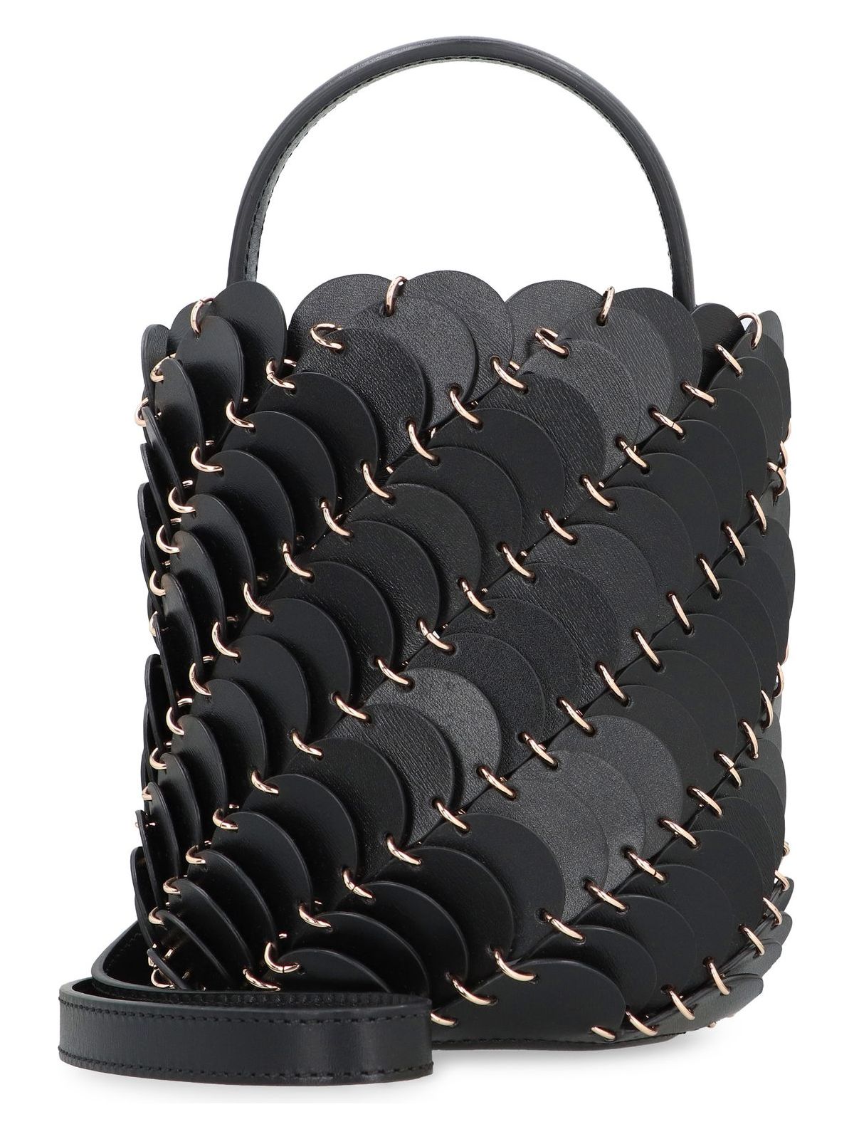 Rabanne Women's Paco Mini Bucket Bag in Black | 23HSS0393CLF159 Color P001