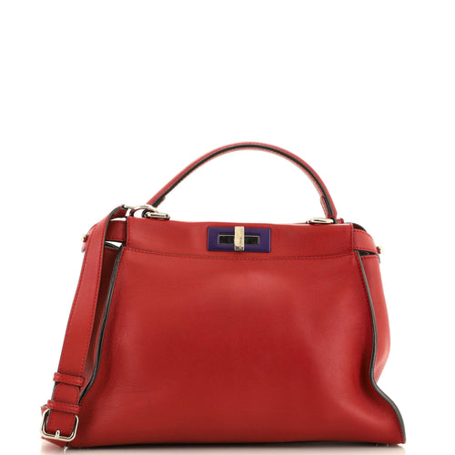 FENDI Peekaboo Bag Rigid Leather Regular