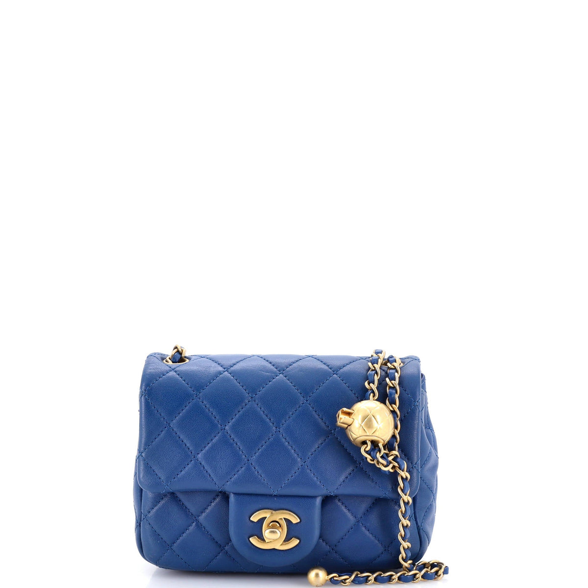 Chanel CHANEL Pearl Crush Square Flap Bag Quilted Lambskin Mini