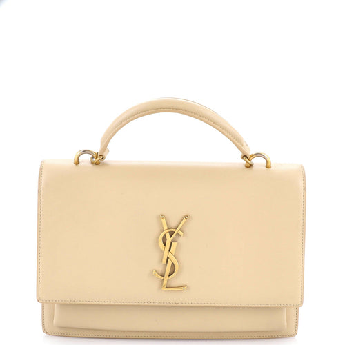 Sunset Top Handle Shoulder Bag Leather Medium
