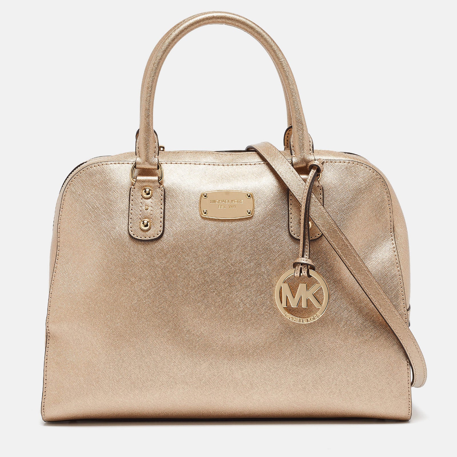 Michael Kors Gold Leather Satchel