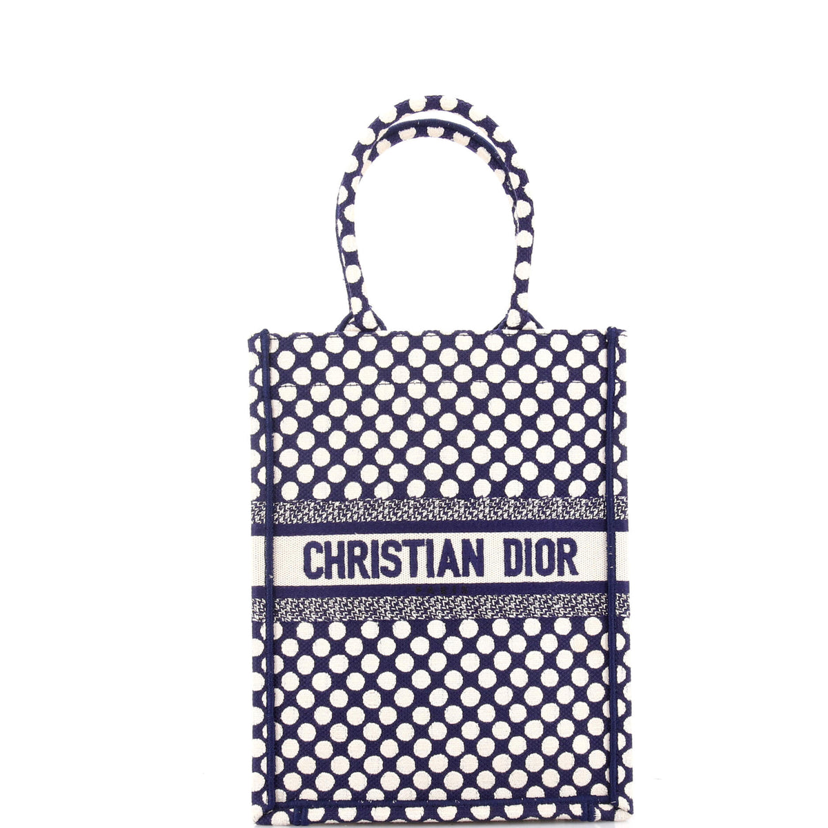 Christian Dior Book Tote Printed Canvas Vertical