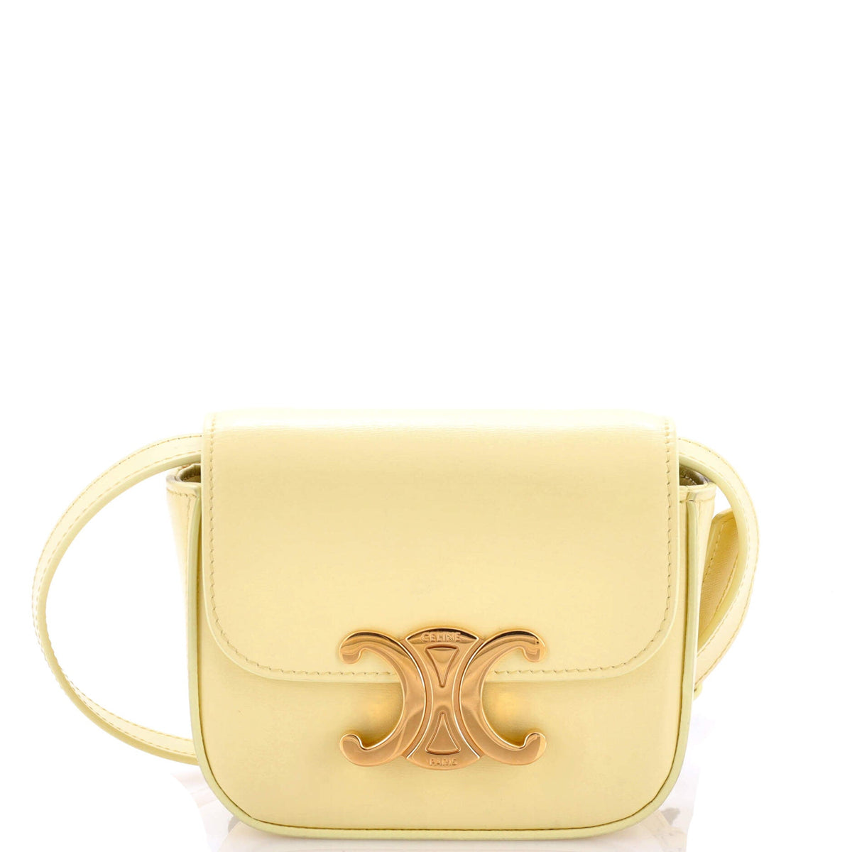 Celine CELINE Triomphe Shoulder Bag Smooth Calfskin Mini