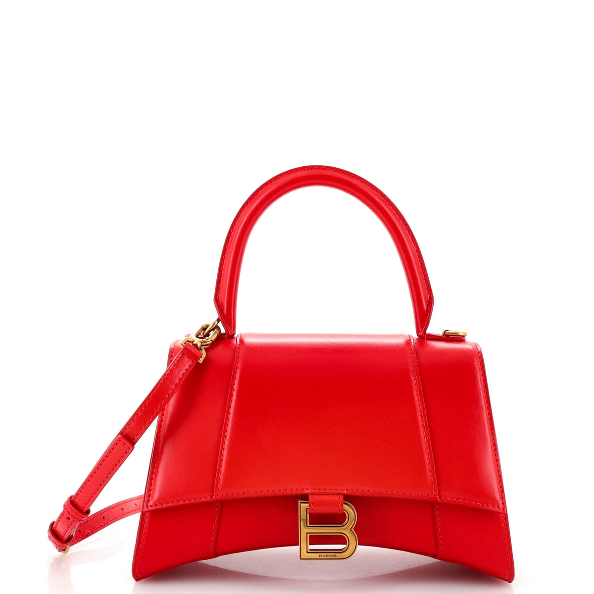 Balenciaga Hourglass Top Handle Bag Leather Small