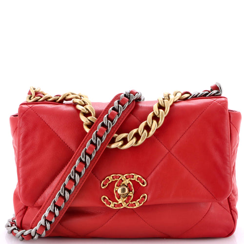 CHANEL 19 Flap Bag Quilted Leather Medium