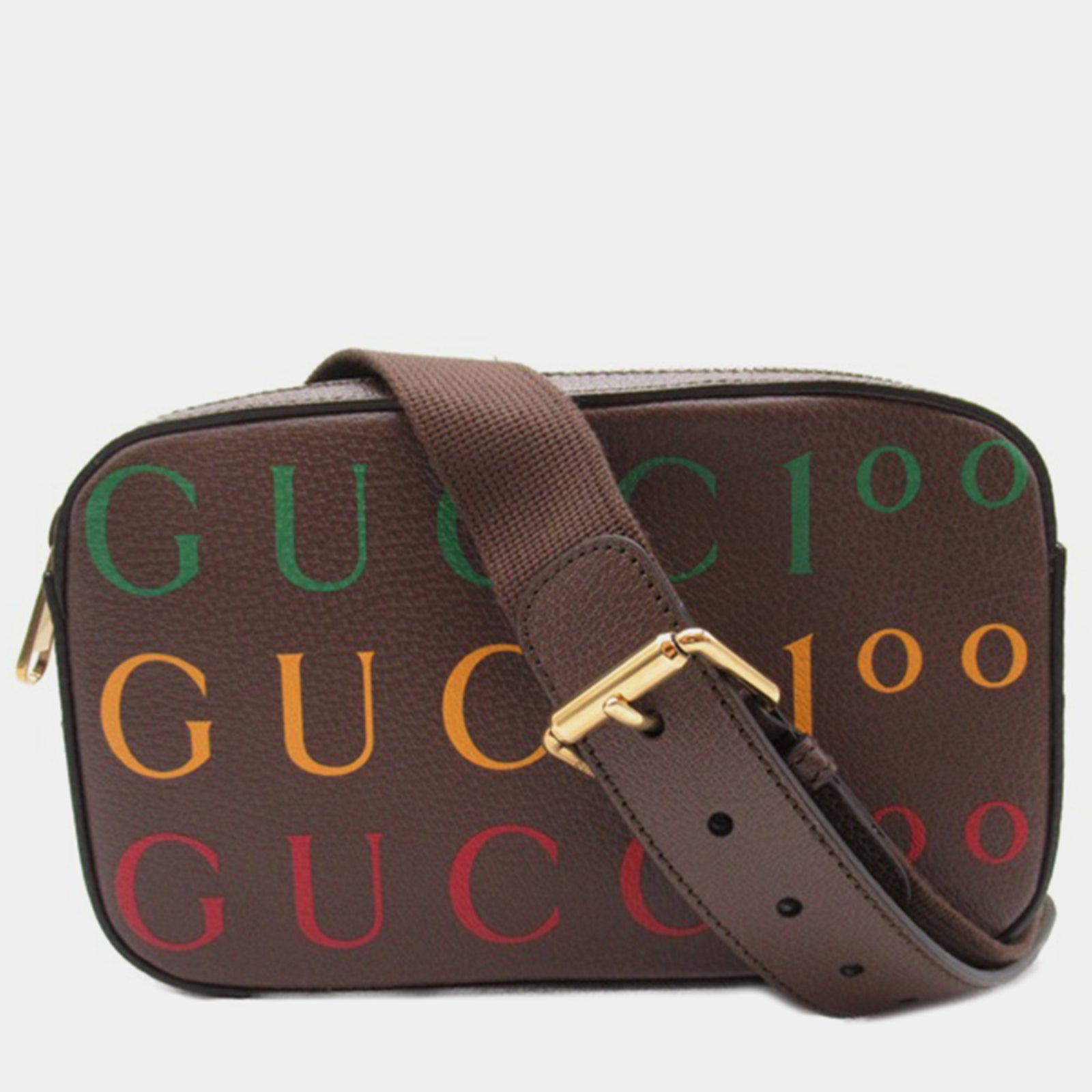 Gucci Brown Leather Logo Belt Bag