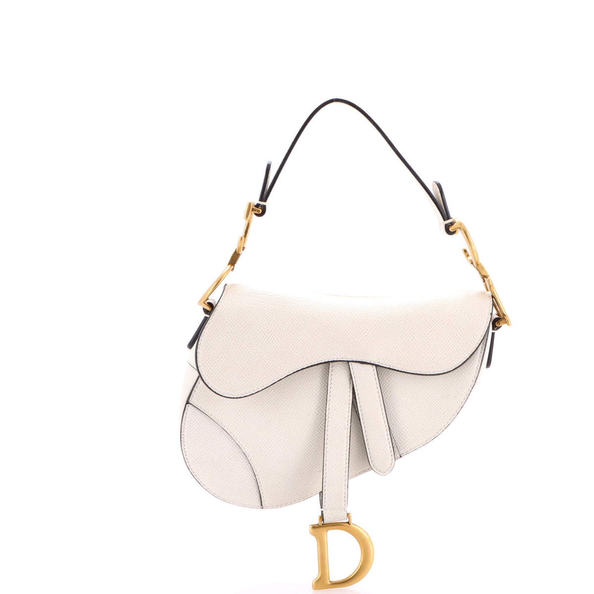 Christian Dior Saddle Handbag Leather Mini