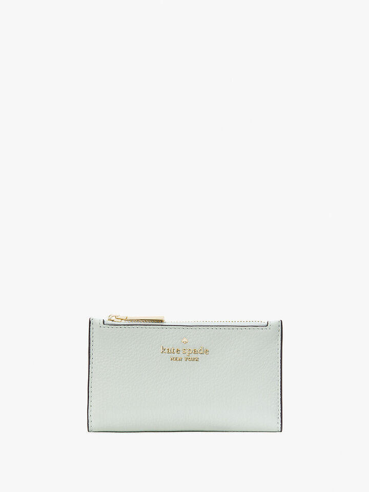 Kate Spade Au Leila Pebbled Leather Small Slim Bifold Wallet