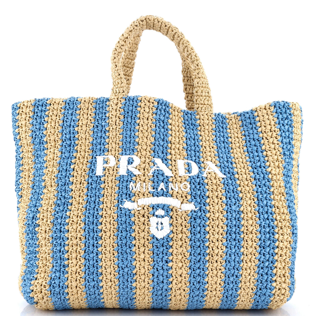 Prada PRADA Logo Tote Raffia Large
