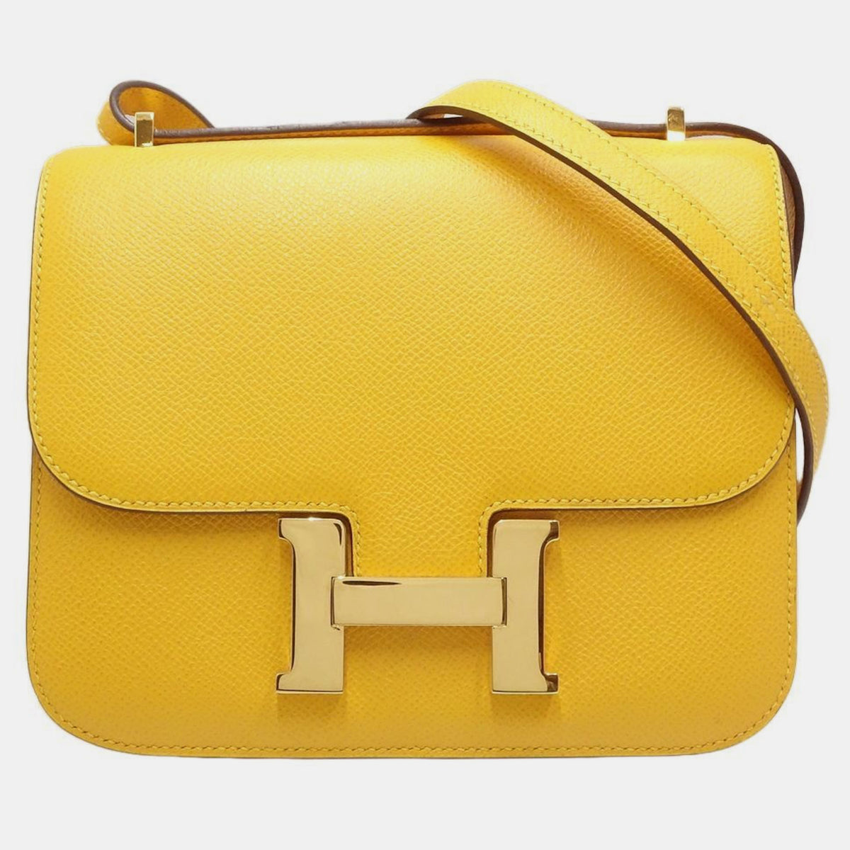 Hermès Jaune Vaux Epson Constance Bag