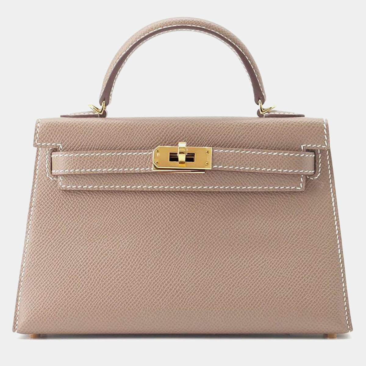 Hermès Etoupe Epsom Mini Kelly Do Top Handle Bags