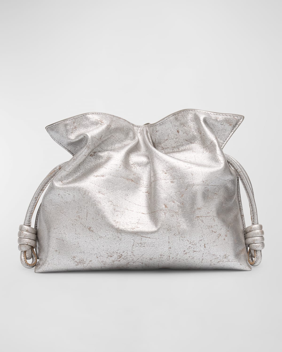 Loewe Flamenco Clutch Bag in Metallic Leather