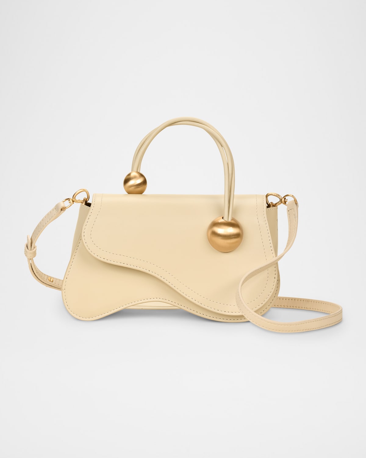 Cult Gaia Kazia Flap Leather Crossbody Bag