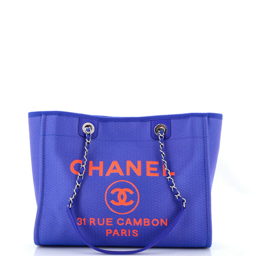 CHANEL Deauville Tote Mixed Fibers Small