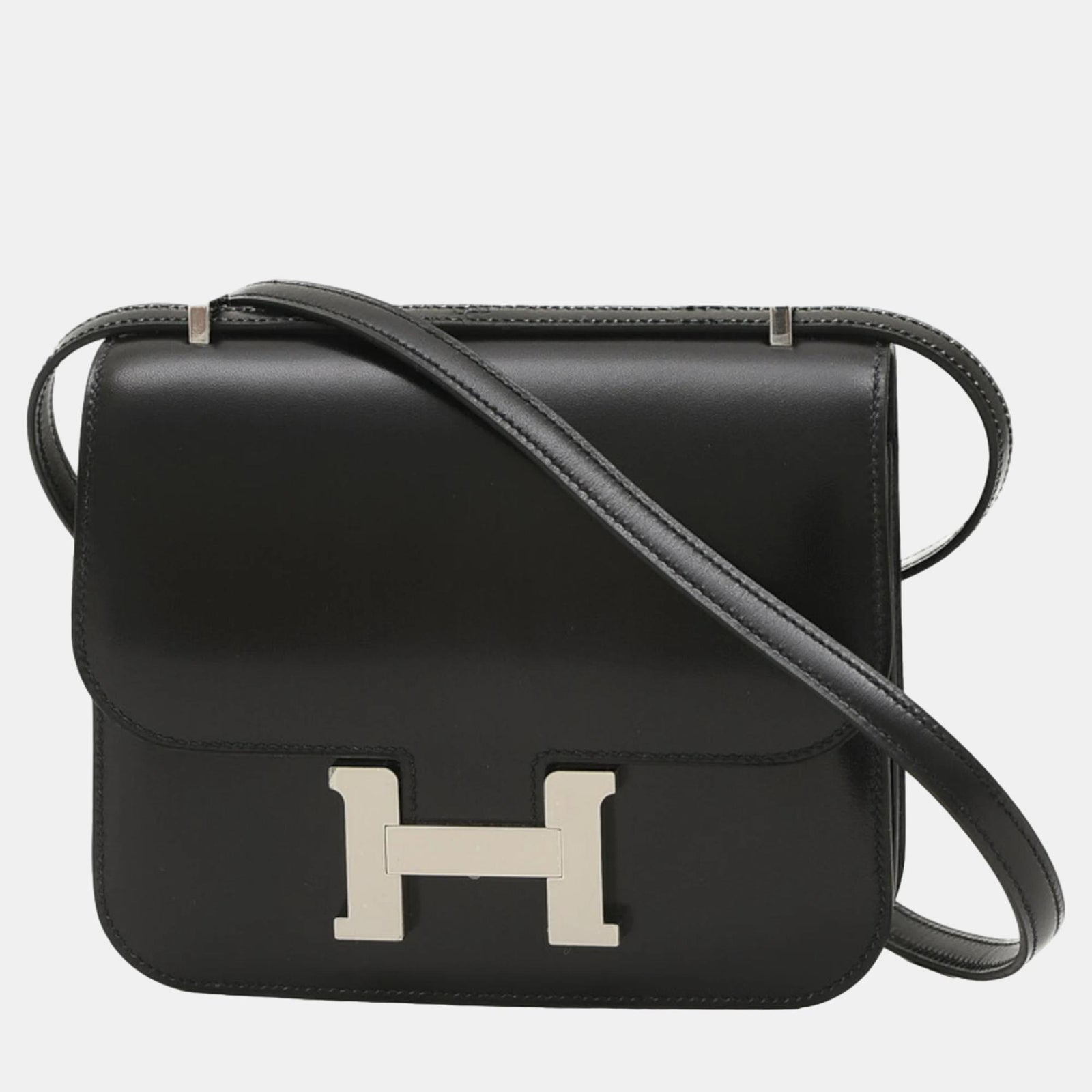 Herm?s Black Box Calf Constance 18 Miroir Bag