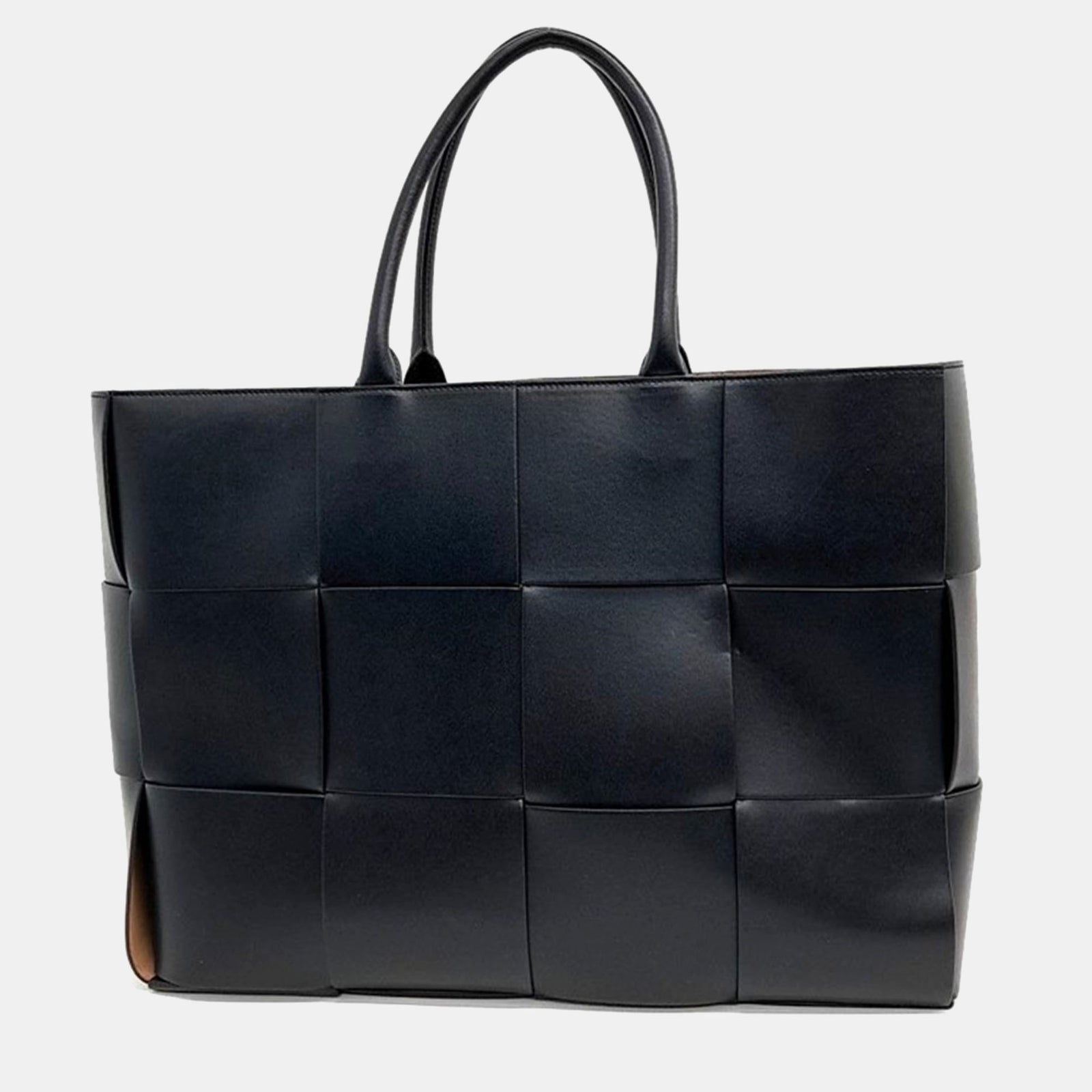 Bottega Veneta Black Leather Large Arco Tote Bag