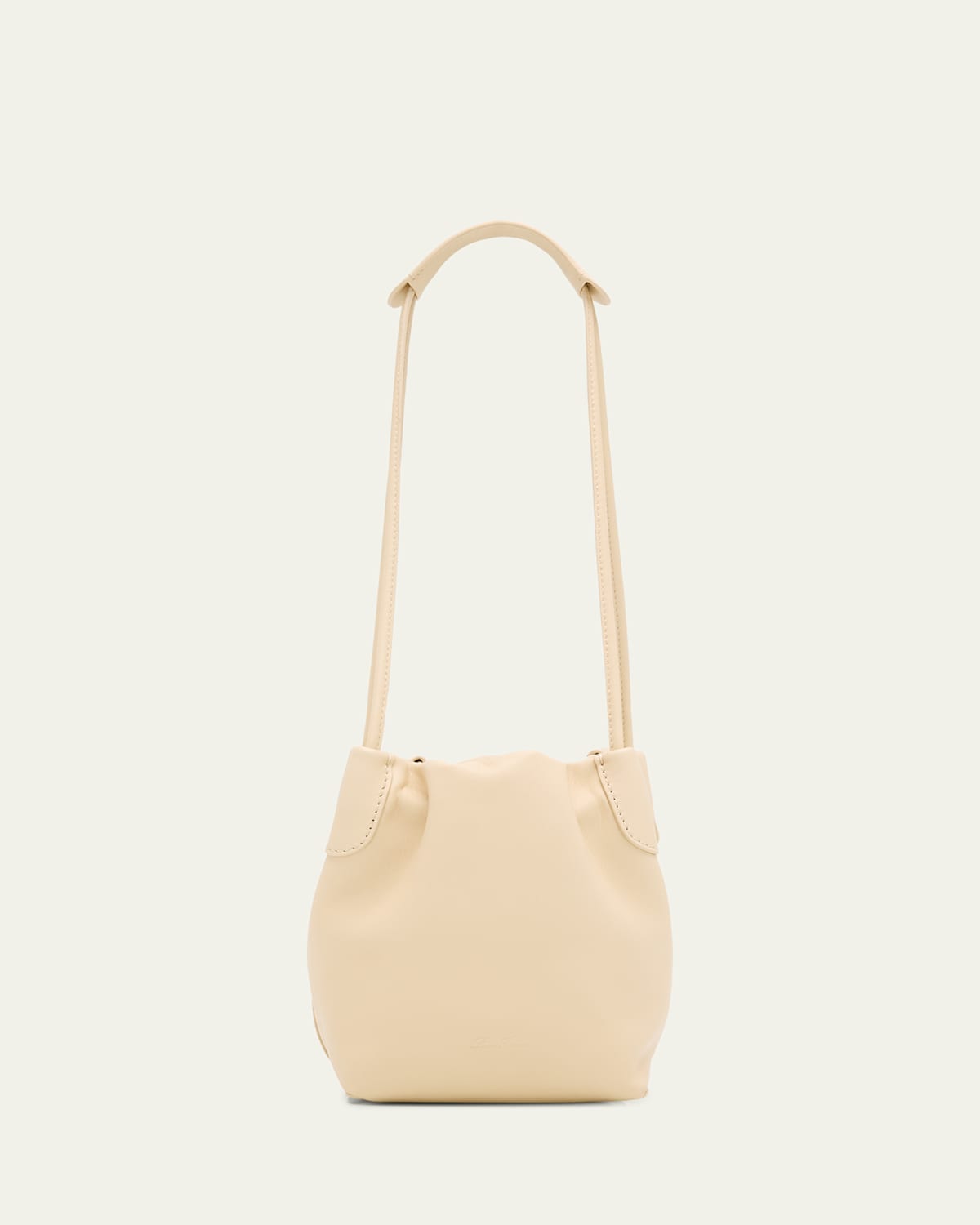 Loro Piana Bale Micro Softy Leather Top-Handle Bucket Bag