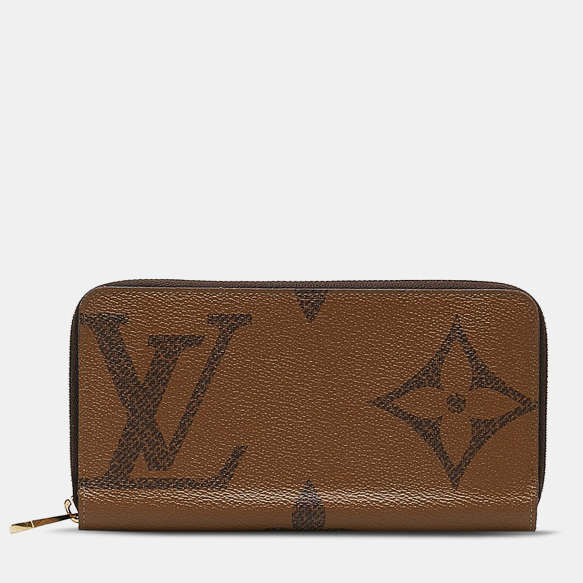 Louis Vuitton Brown Canvas Monogram Giant Reverse Zippy Wallet