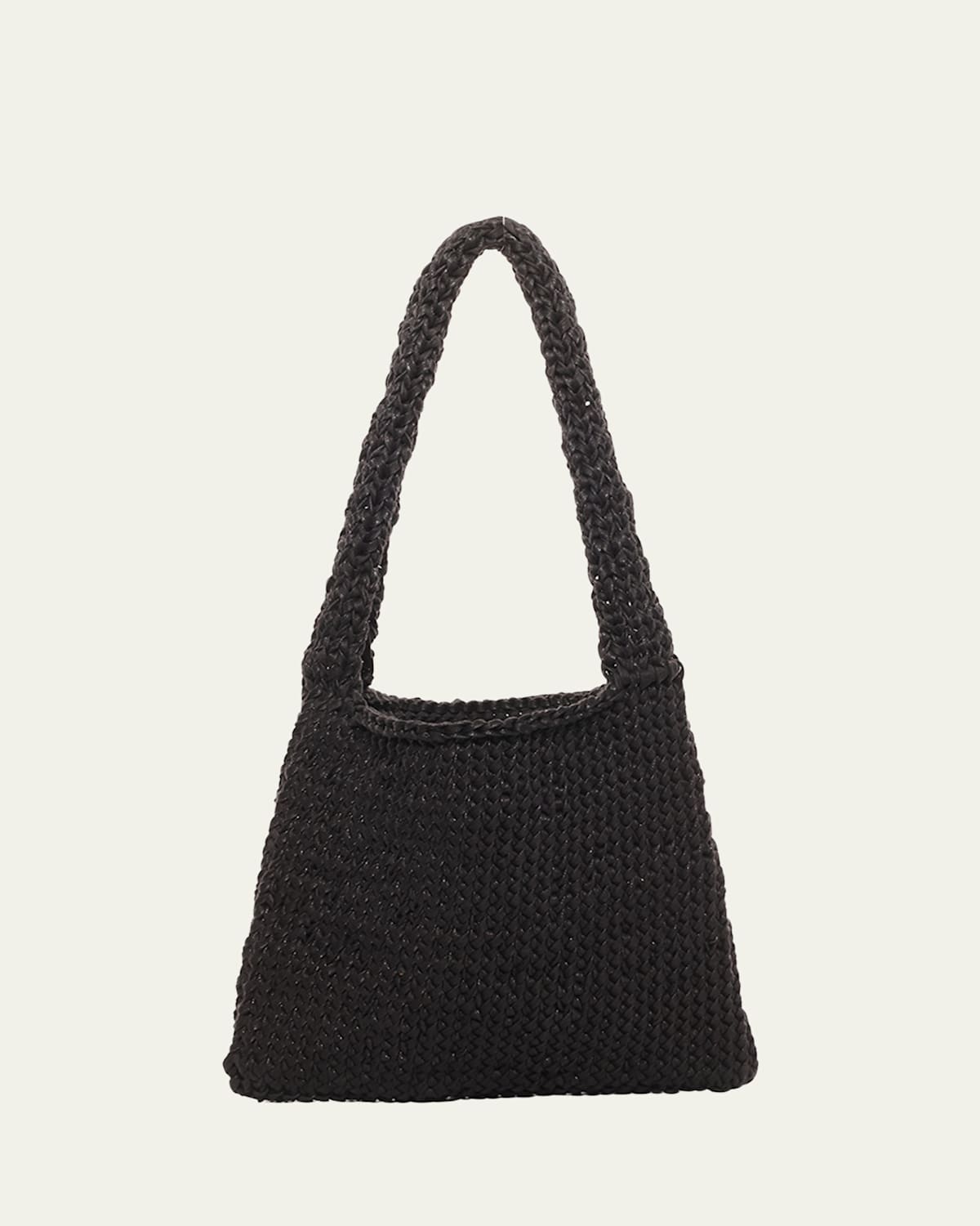 The Row Didion Woven Shoulder Bag in Waxed Cotton