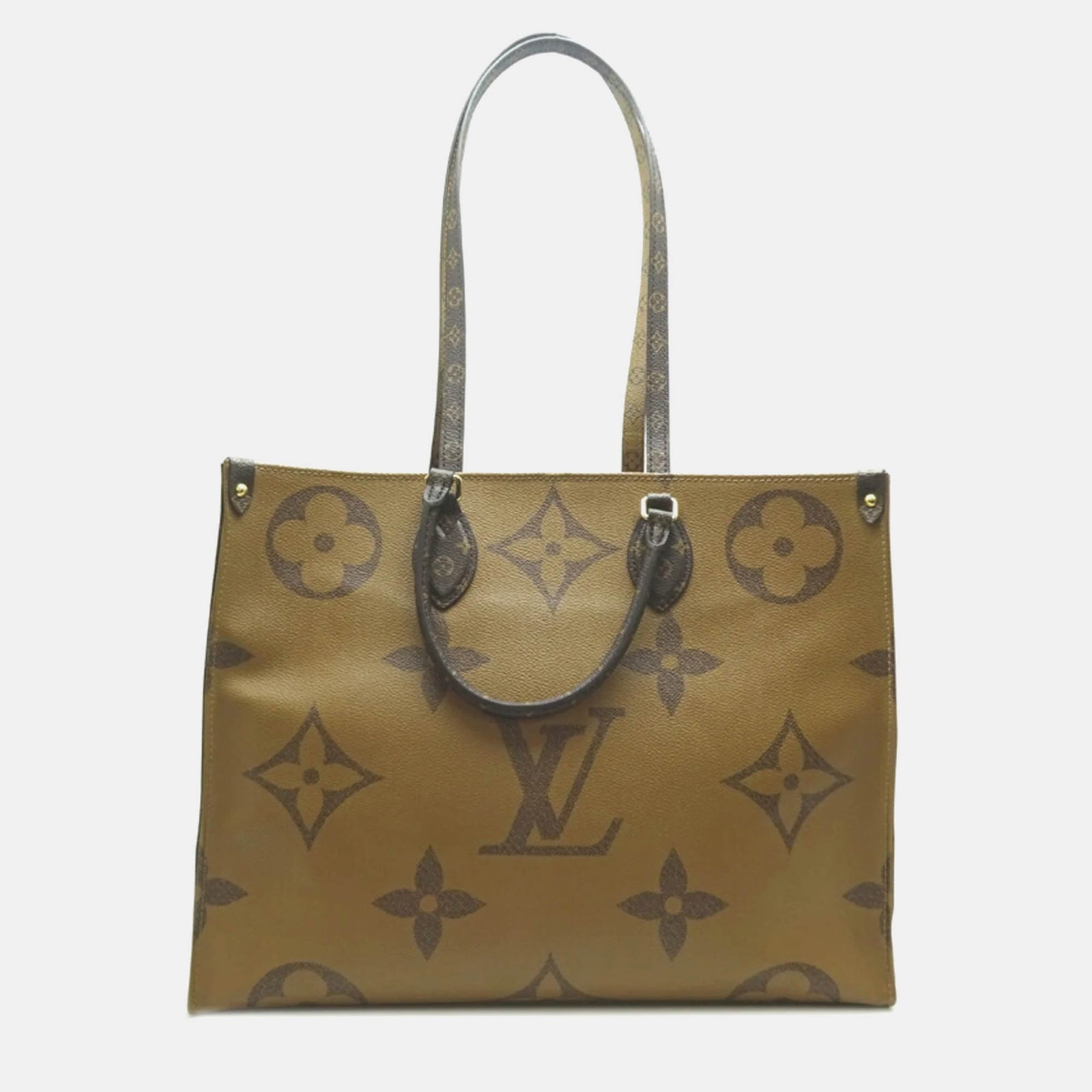 Louis Vuitton Braune GM Onthego-Tragetasche aus Canvas