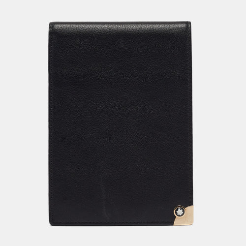 Black Leather Meisterstuck Mini Bifold Agenda Cover