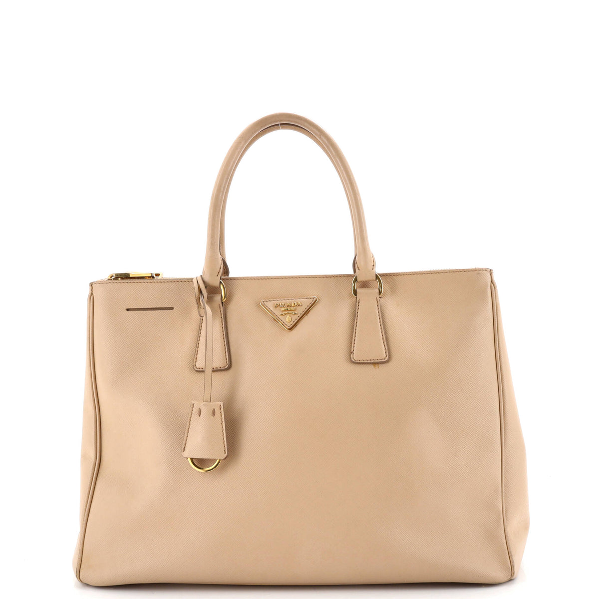 Prada PRADA Double Zip Lux Tote Saffiano Leather Large