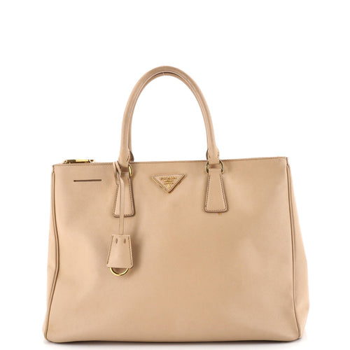 PRADA Double Zip Lux Tote Saffiano Leather Large
