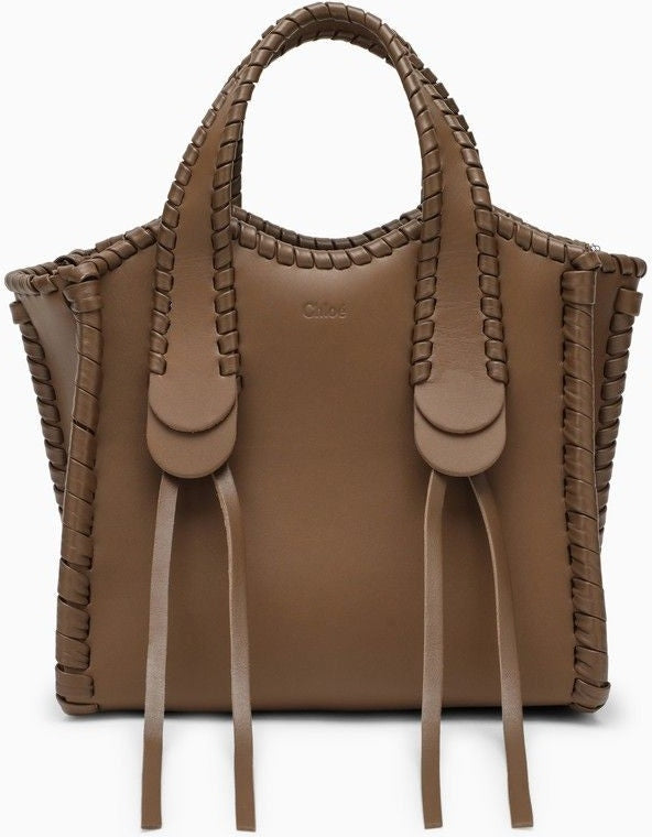 Women's Dark Nut Mony Small Tote Bag in Brown | CHC23AS590L02