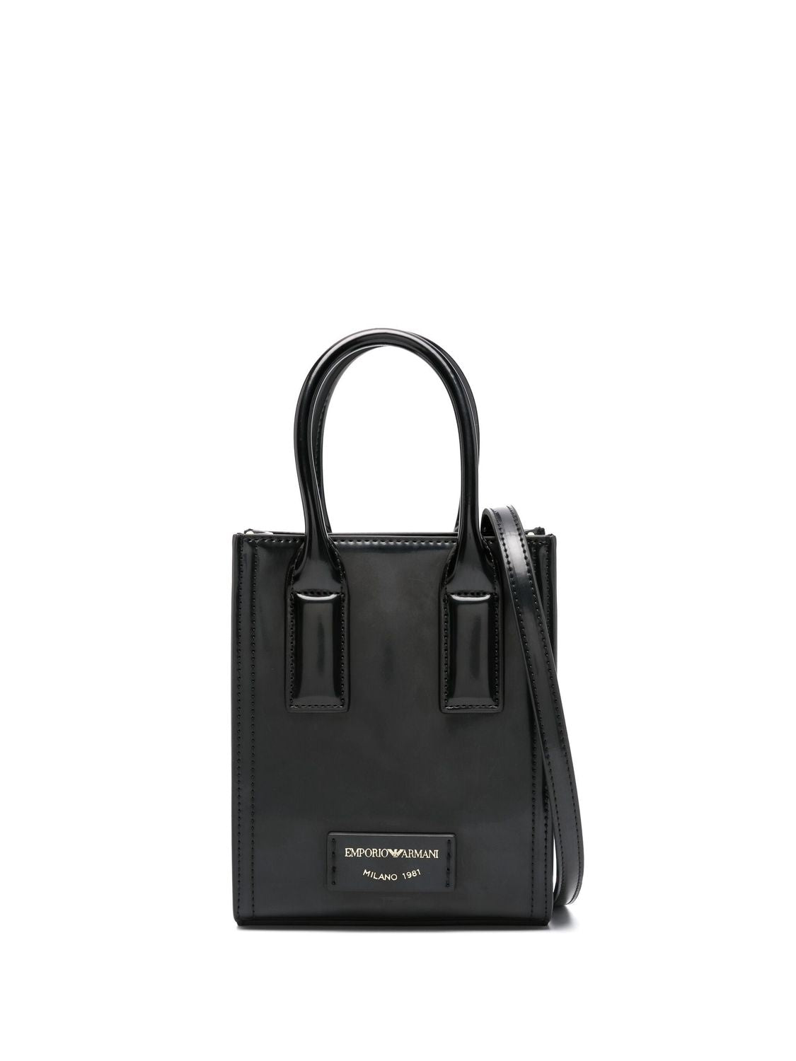 Emporio Armani Women's Brushed-Finish Mini Bag in Black | Y3H339YWE2D80001 Color Black