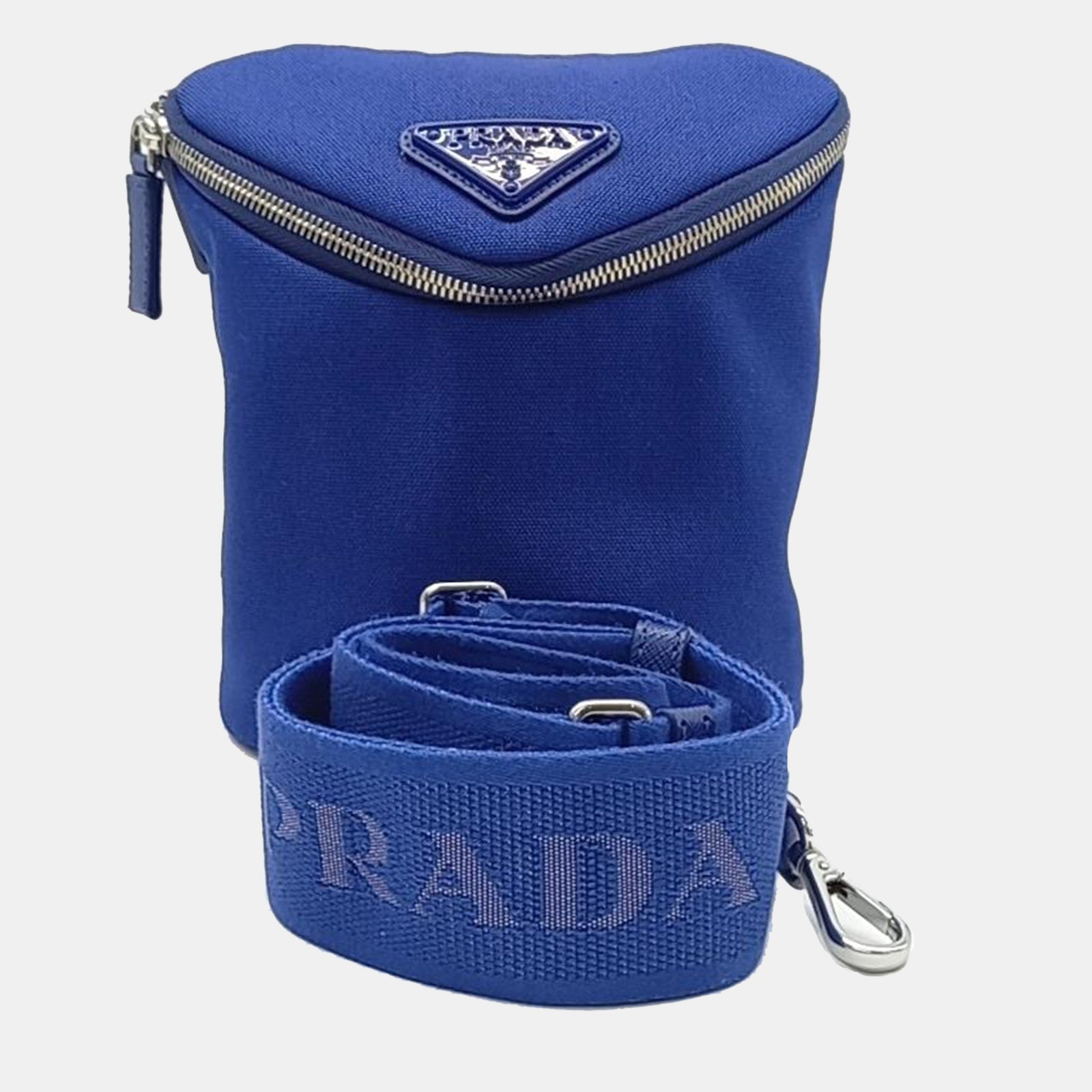 Prada Blue Nylon Logo Crossbody Bag