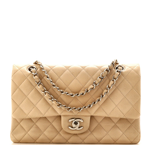 CHANEL Classic Double Flap Bag Quilted Caviar Medium