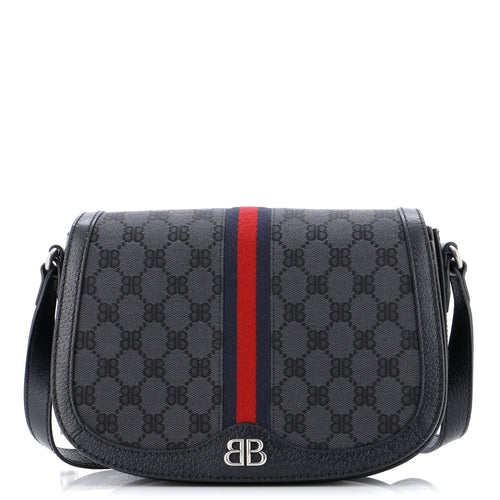 GUCCI x Balenciaga The Hacker Project Flap Messenger Bag BB Canvas Medium
