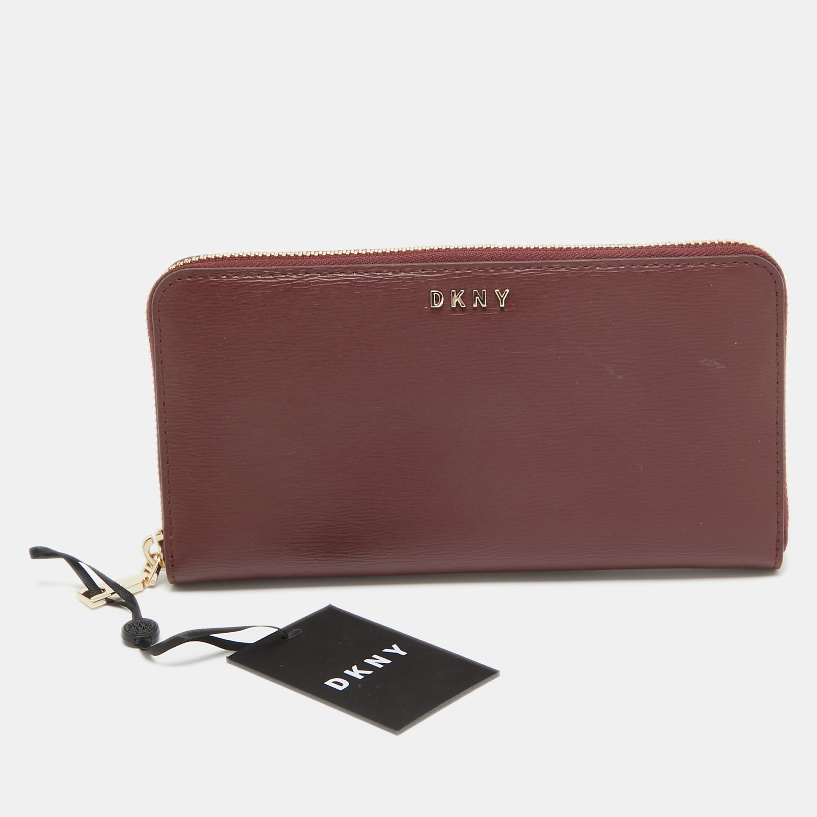 DKNY DKNY Burgundy Leather Bryant Zip Continental Wallet