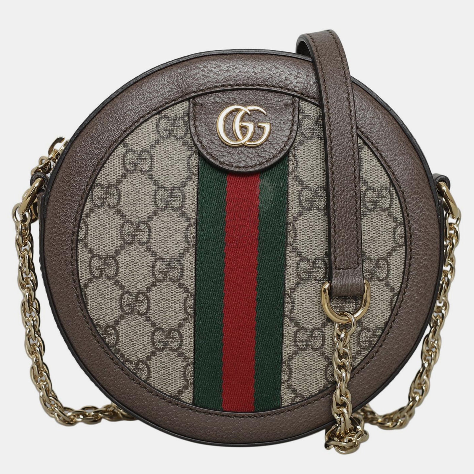 Gucci Braune GG Supreme Mini Ophidia Schultertasche