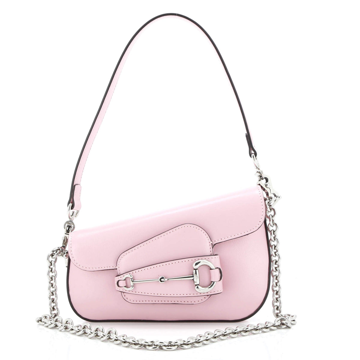 Gucci GUCCI Horsebit 1955 Asymmetric Shoulder Bag Leather Mini