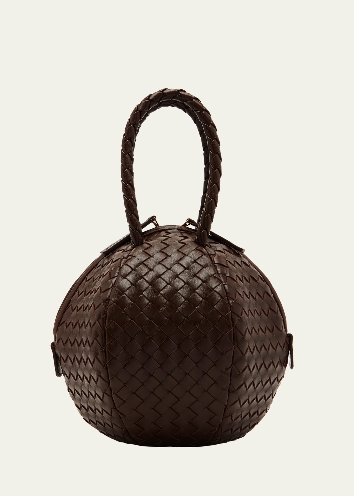 Bottega Veneta Mava Intrecciato Lambskin Top-Handle Bag