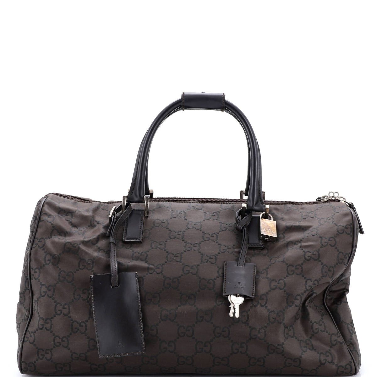 Gucci GUCCI Vintage Weekender Bag GG Nylon Medium