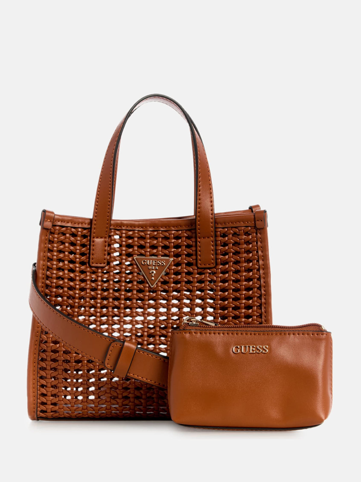 Guess Brigitta Woven Mini Tote