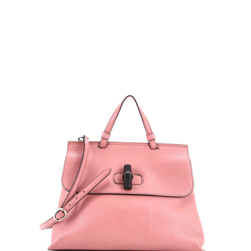 GUCCI Bamboo Daily Top Handle Bag Leather Small