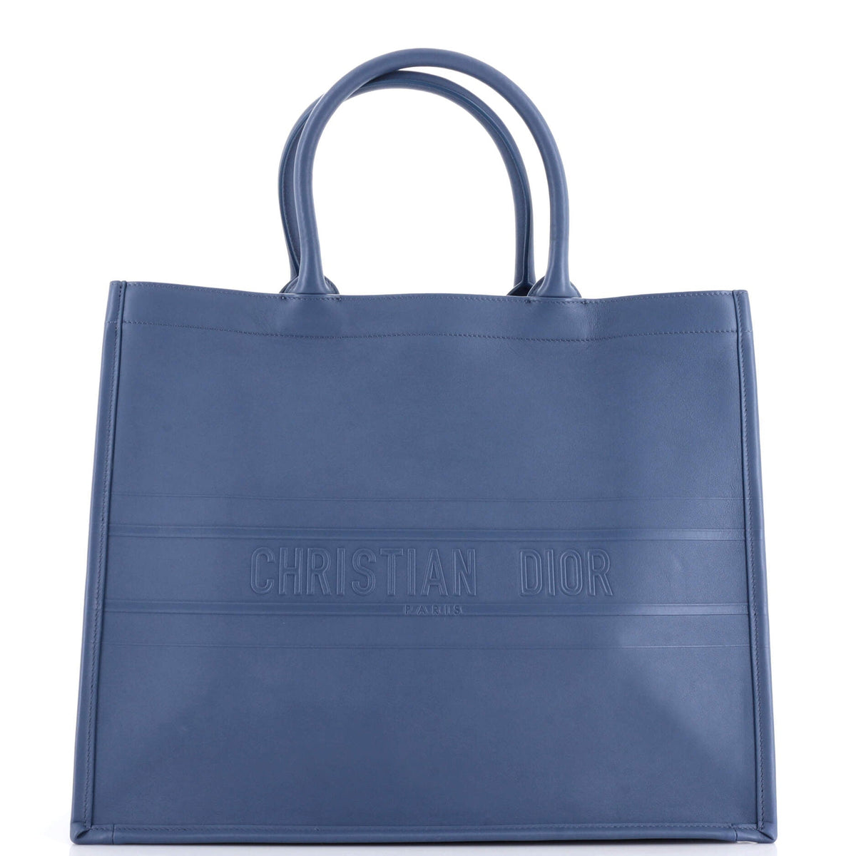 Christian Dior Book Tote Embossed Leather Large